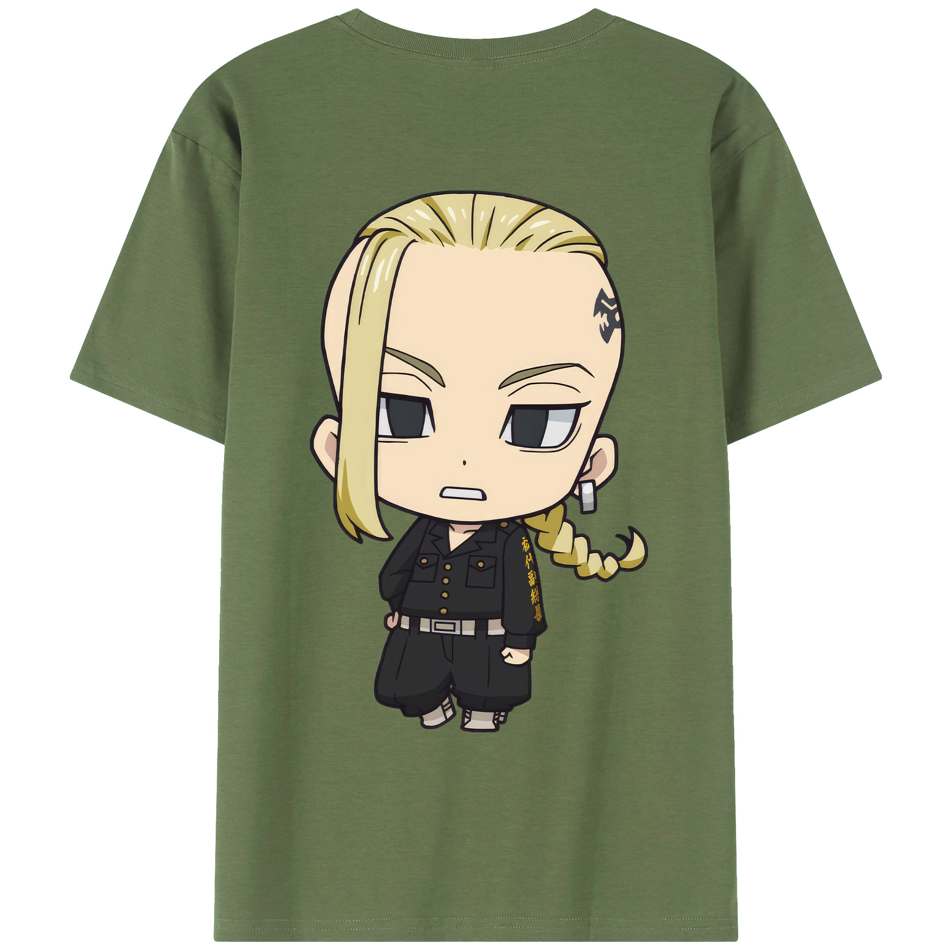 （画像用） 東京リベンジャーズ Tokyo Revengers 綿100％ メンズ半袖Tシャツ（バックプリント） 通気性